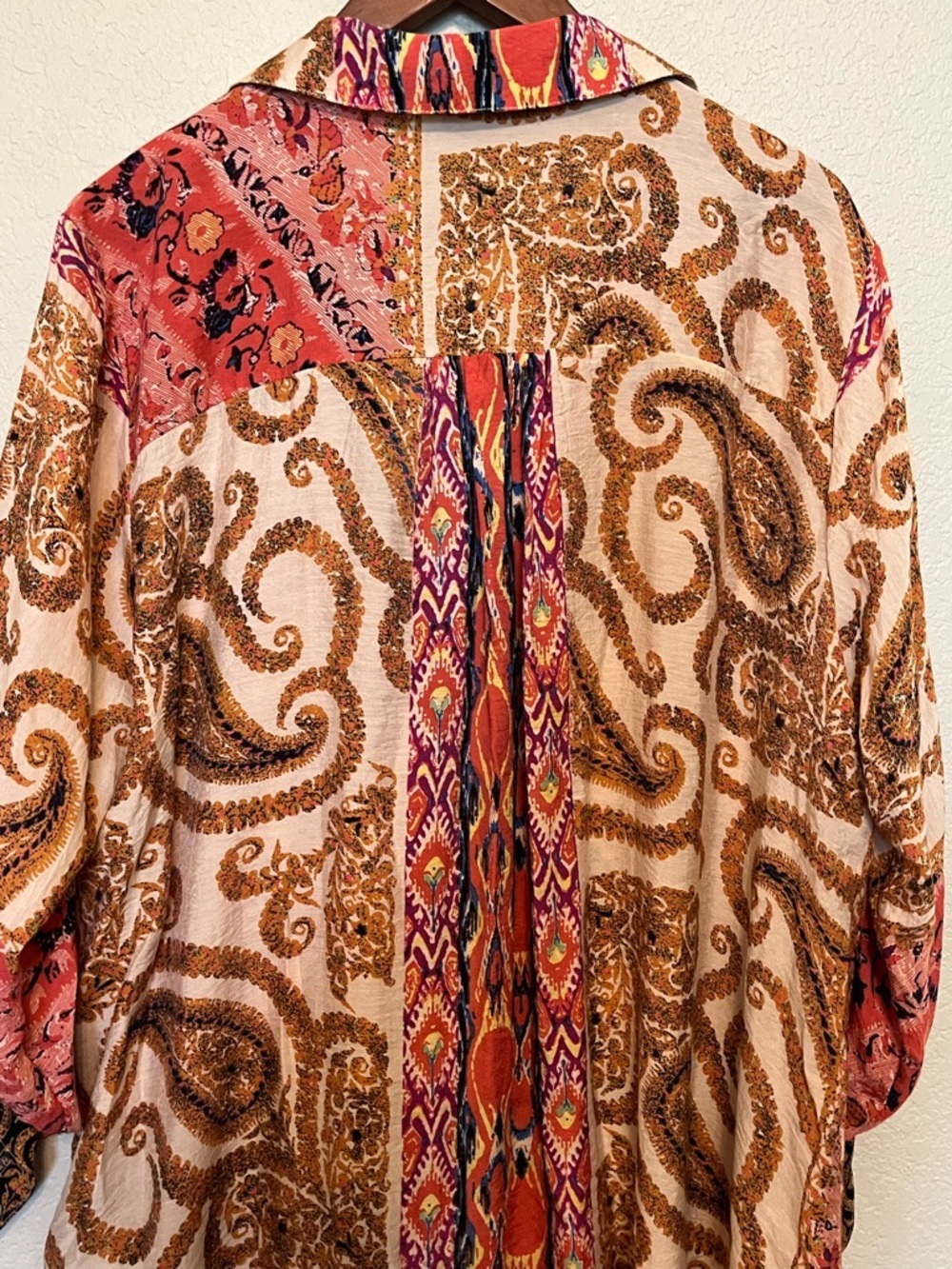 Soft Surroundings Bryn Boho Multicolor Button-Up Tunic Shirt Size 2X - Picture 11 of 16